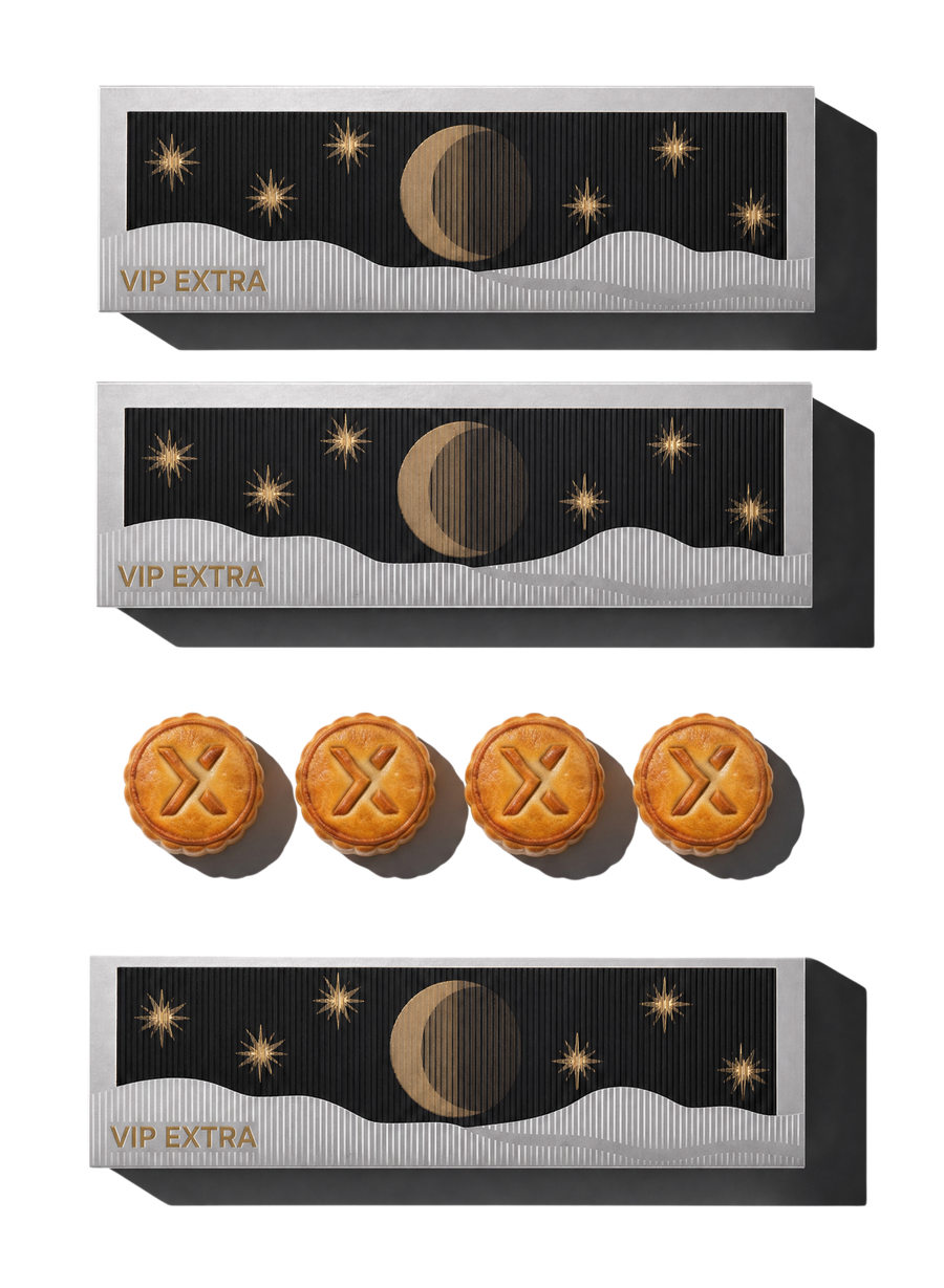 VIP EXTRA Mid-Autumn gift boxes and four lava custard mooncakes